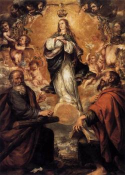 硃安 德 瓦爾德斯 裡爾 Virgin Of he Immaculate Conception With Sts Andrew And John The Baptist 硃安 德 瓦爾德斯 裡爾 Virgin Of he Immaculate Conception With Sts Andrew And John The Baptist